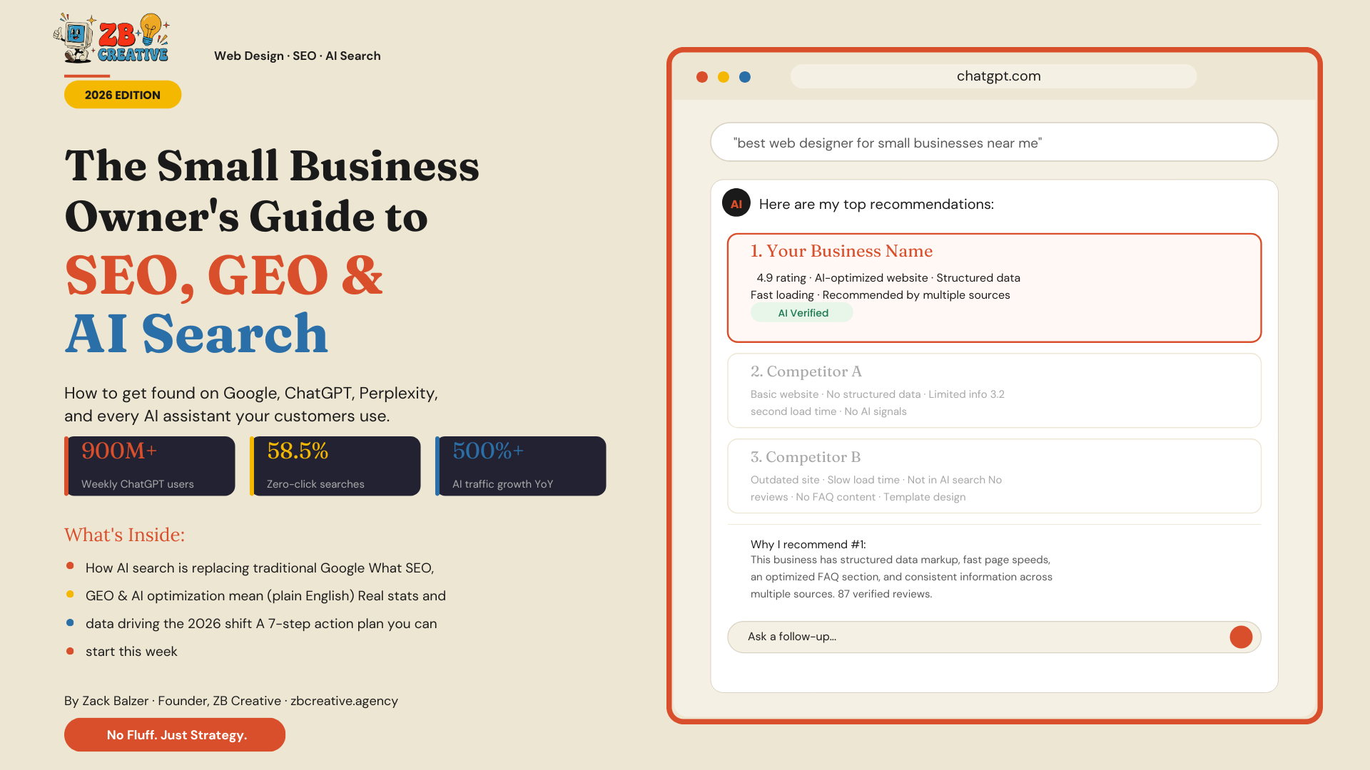 The Small Business Owner's Guide to SEO, GEO & AI Search � 2026 Edition